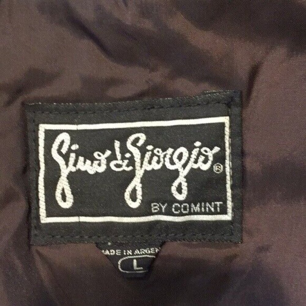 Gino Di Giorgio By Comint Brown Leather Jacket Re… - image 4